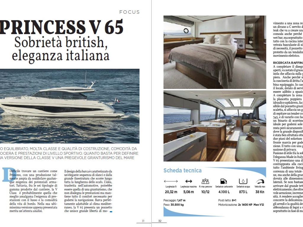 Princess V65: Sobrietà british, eleganza italiana